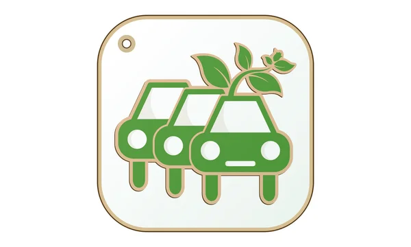 Eco auto pictogram — Stockvector