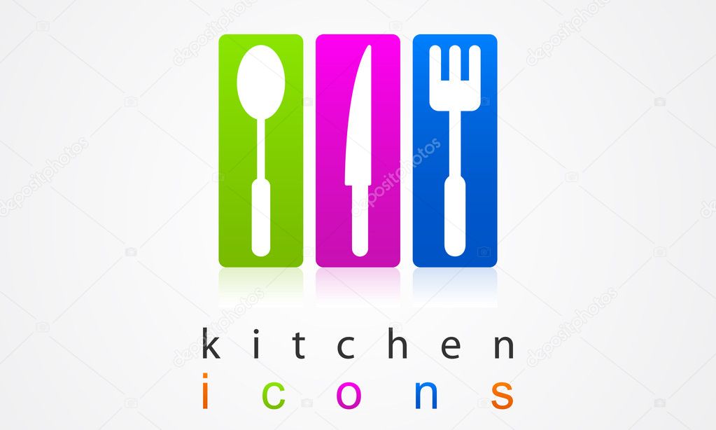Colorful set kitchen appliances.
