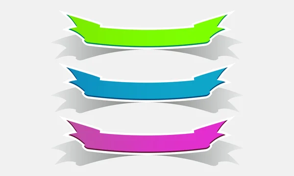 Set of colored ribbons — Stock Vector