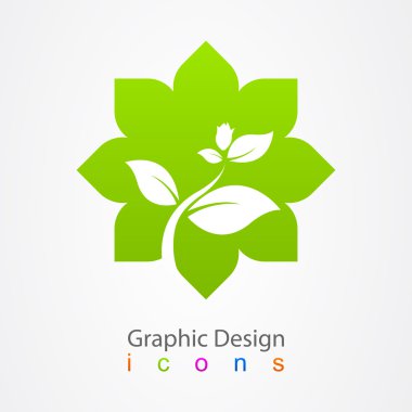 Graphic design logo tree branch. clipart