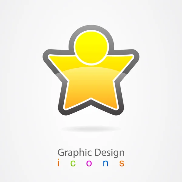 Grafik design abstrakt logo mann — Stockvektor