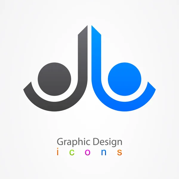 Graphic design business logo — Stock Vector