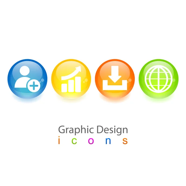 Grafisch ontwerp bedrijf bol pictogram — Stockvector