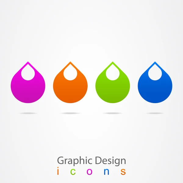Grafik Design Logo Tropfen. — Stockvektor