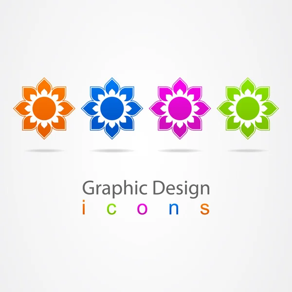 Значок графического дизайна Цветок . — стоковый вектор