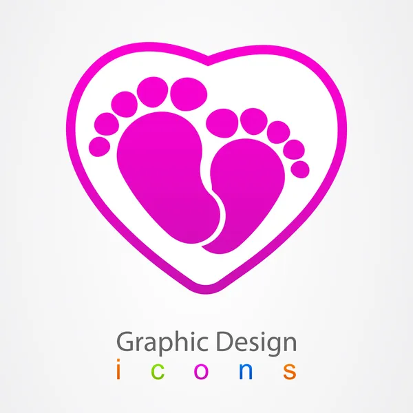 Grafik tasarım logo bebek. — Stok Vektör