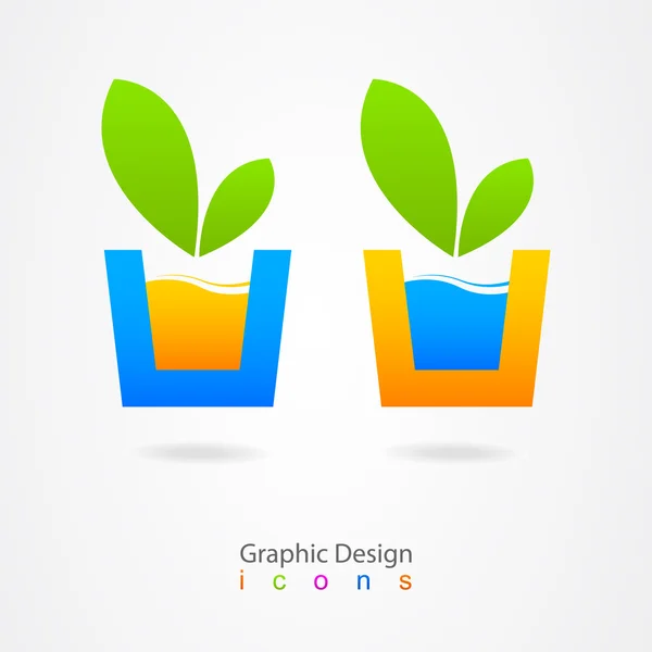 Grafisk design logotyp naturlig juice. — Stock vektor