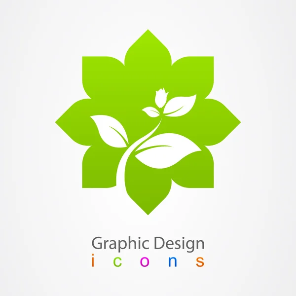Ветвь логотипа графического дизайна . — стоковый вектор