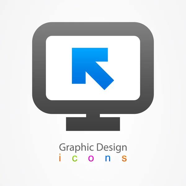 Diseño gráfico iconos web de PC . — Vector de stock