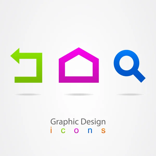 Design gráfico conjunto web ícones . — Vetor de Stock