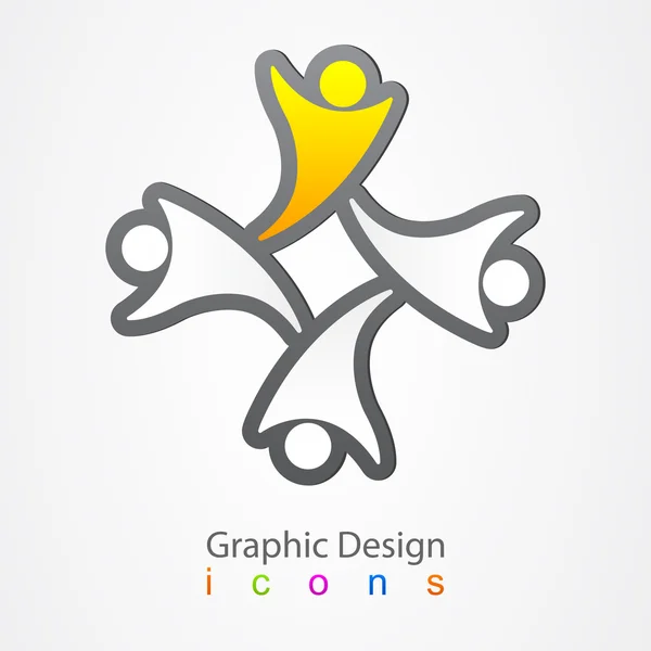 Grafik-Design-Symbol für soziale Netzwerke. — Stockvektor