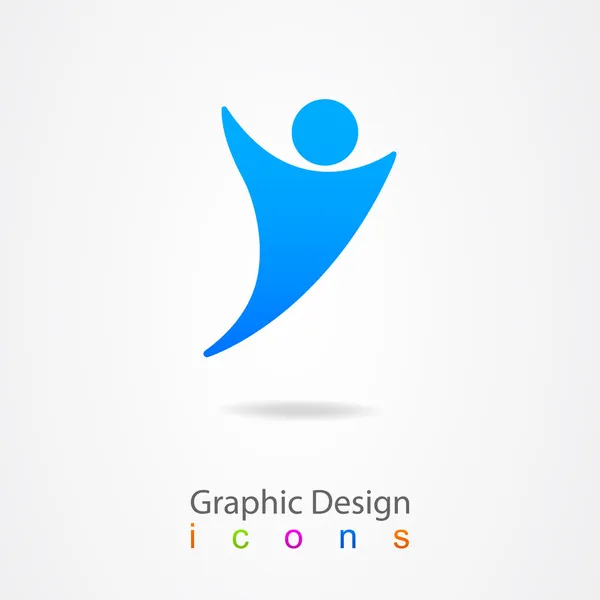 Grafisk design sociala nätverk logo — Stock vektor