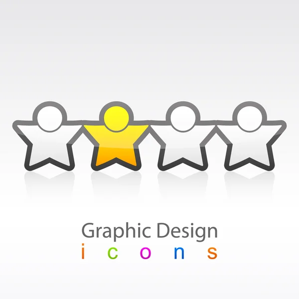 Design Gráfico Ícone Social . — Vetor de Stock