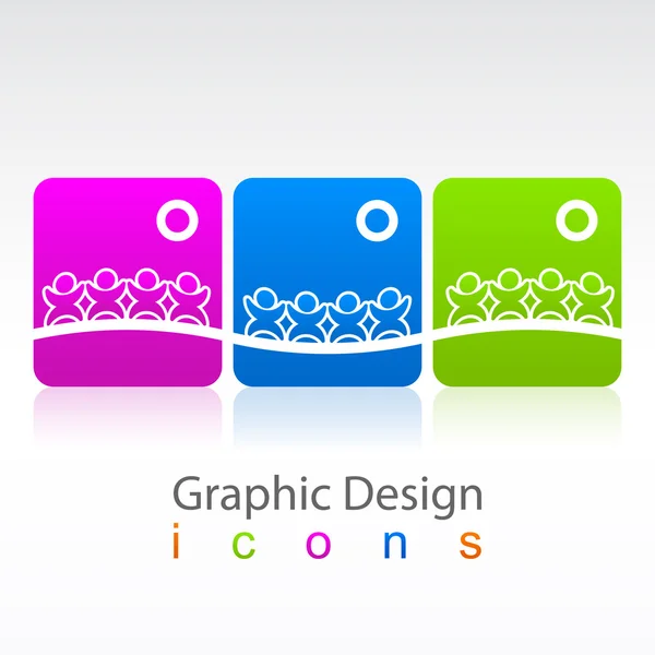 Grafisk design symbol sociala — Stock vektor