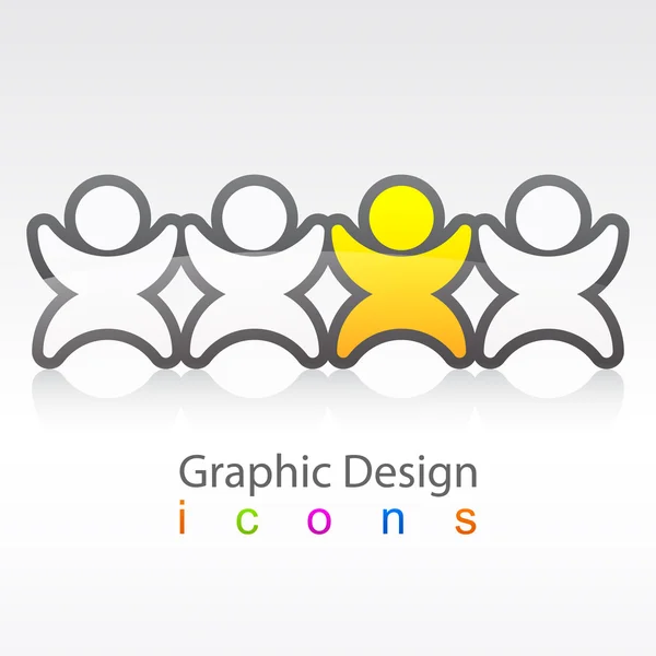 Icona sociale di progettazione grafica . — Vettoriale Stock