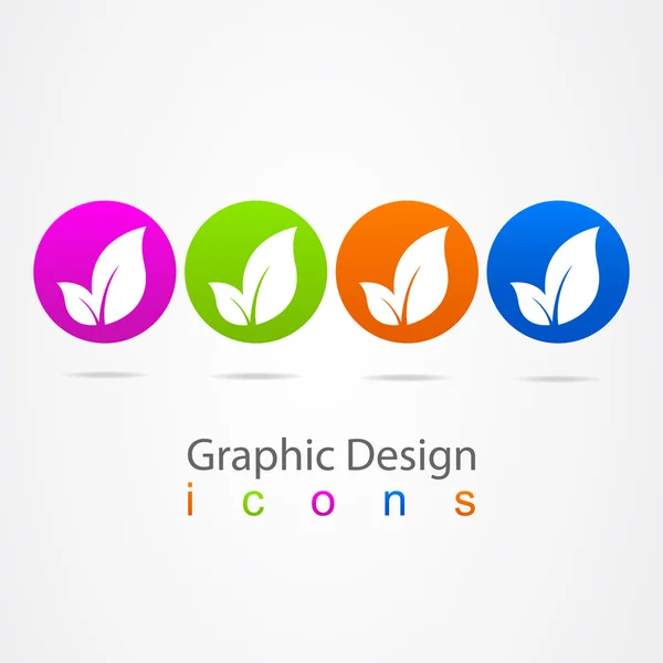 Grafisch ontwerp symbool blad — Stockvector