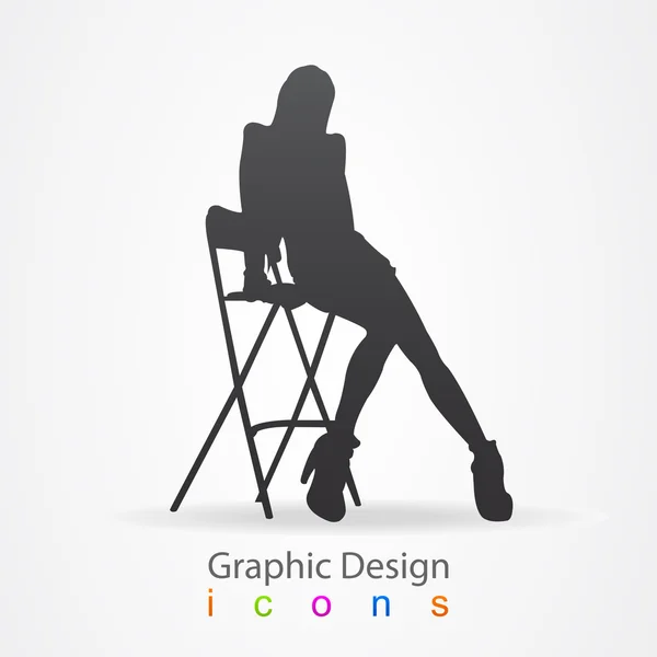 Gráficos diseño moda pose . — Vector de stock