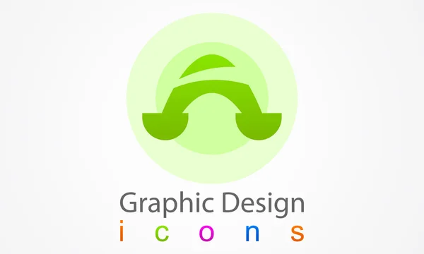 Зеленый графический дизайн . — стоковый вектор