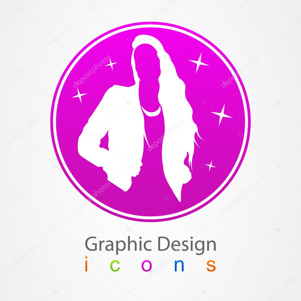 Graphic logo dizaun girl.