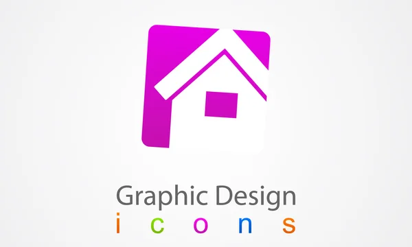 Casa Diseño Gráfico . — Vector de stock