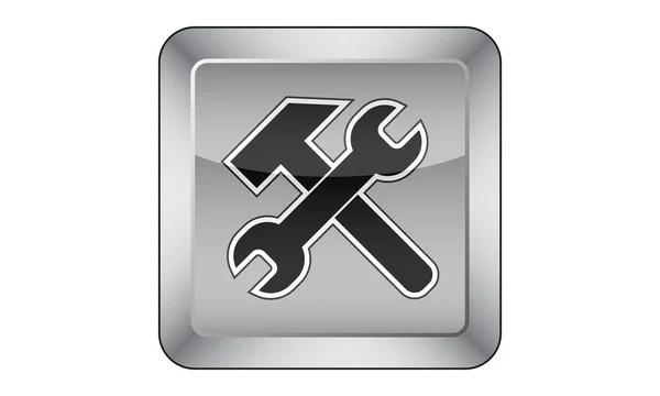 Schlüssel- und Hammertastatur — Stockvektor