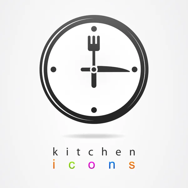 Kitchen clock icon. — Stock Vector