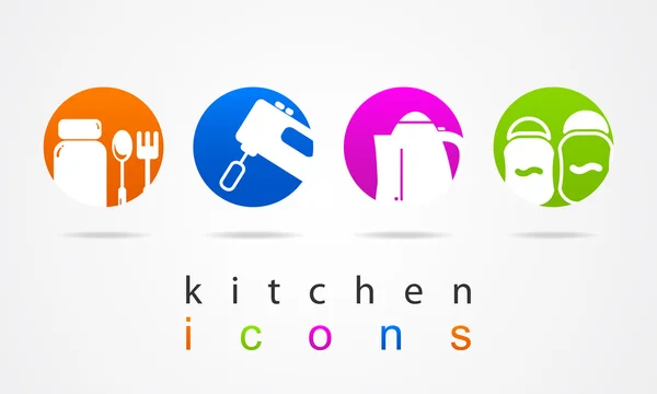 Ikonen der Küchenkollektion. — Stockvektor