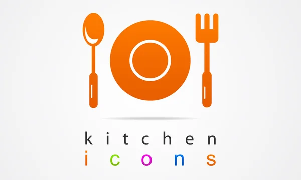 キッチンのロゴのアイコン. — ストックベクタ