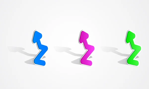 Logo des flèches abstraites . — Image vectorielle