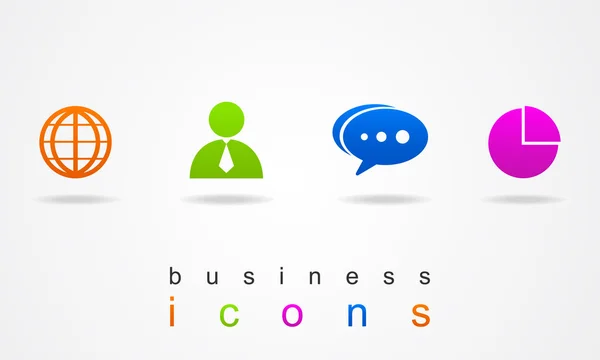 Logos de negocios multicolores . — Vector de stock