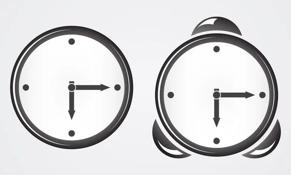 Reloj de metal . — Vector de stock