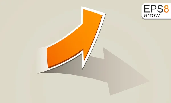 Orange arrow — Stock Vector