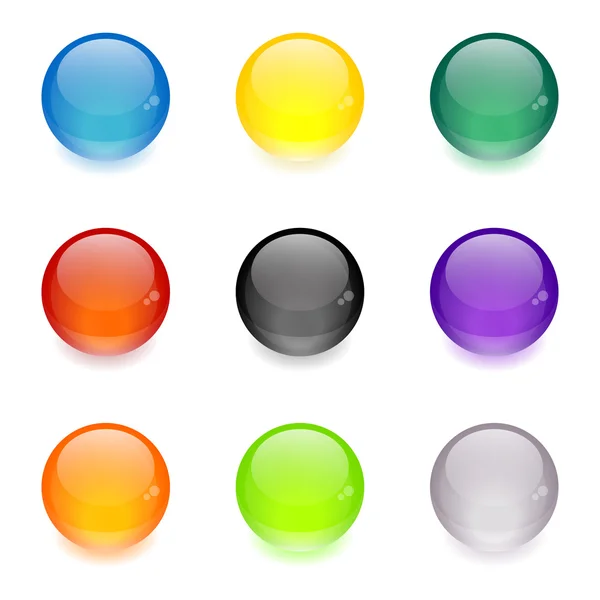 Glass web buttons — Stock Vector