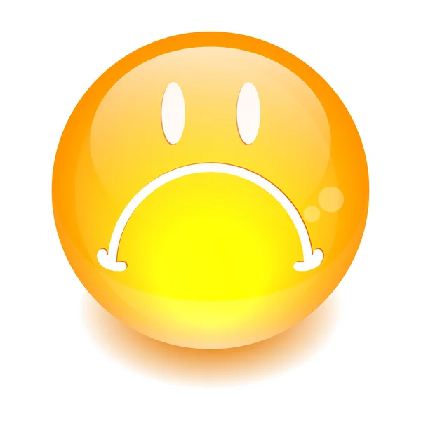 stock vector Sphere sad emoticon icon.