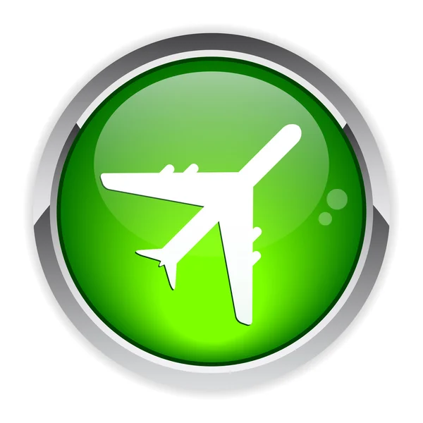 Bouton internet avion icon — Stock Vector