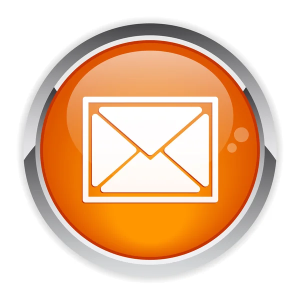 Bouton icona della posta elettronica su internet — Vettoriale Stock