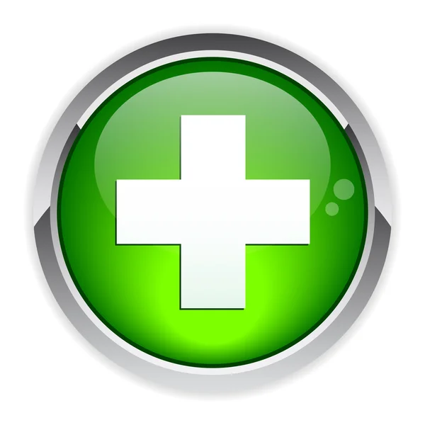 Bouton internet health icon — Stock Vector