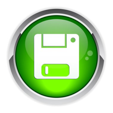 Bouton web disquette sauvegarde icon clipart