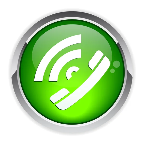 Icône de téléphone Internet Bouton — Image vectorielle