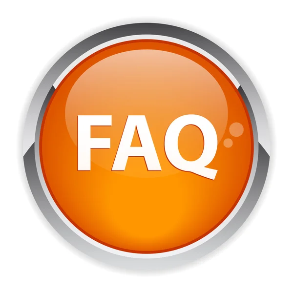 Bouton internet question FAQ icon — Stock Vector