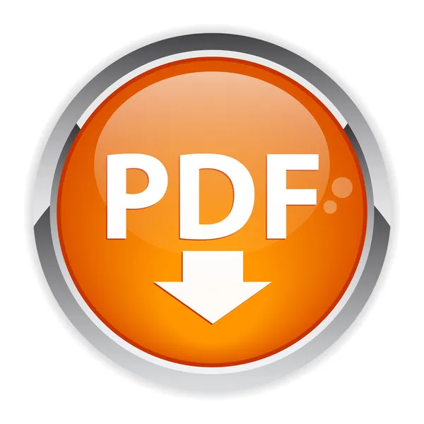 Bouton internet icône de téléchargement PDF — Image vectorielle