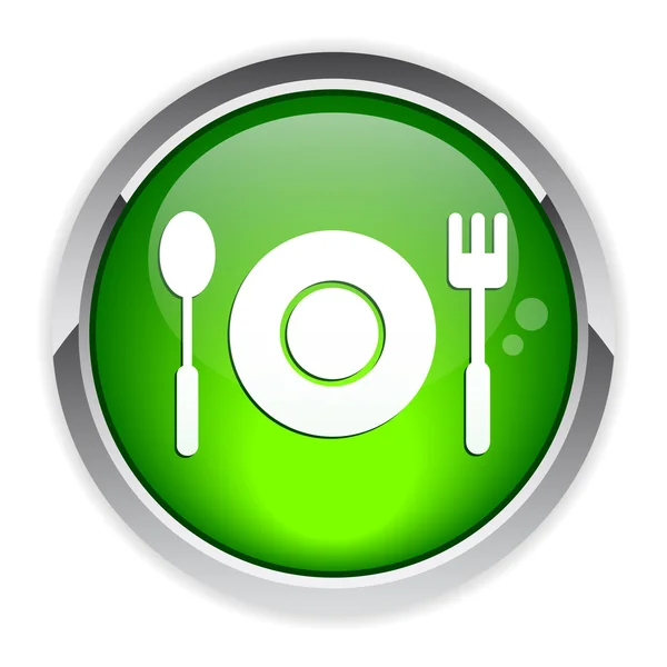 Bouton Internet Restaurant Symbol — Stockvektor