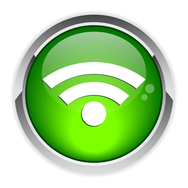 Icona wifi internet Bouton — Vettoriale Stock