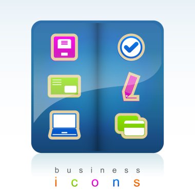 Business office set icon clipart