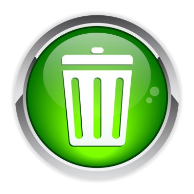 Button garbage can clipart