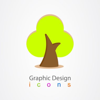 Graphic design logo Tree clipart