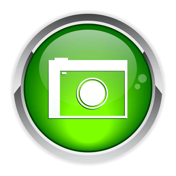 Button web photo icon — Stock Vector