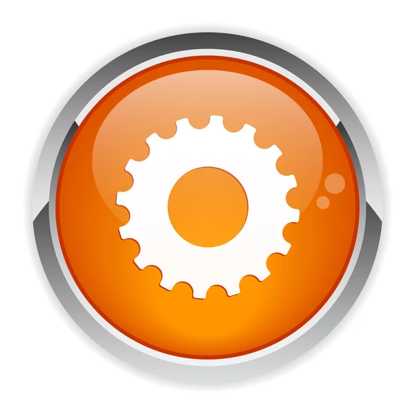 Botón de configuración web icono — Vector de stock