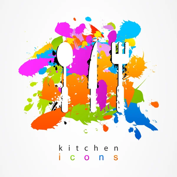 Renkli koleksiyonu mutfak aletleri — Stok Vektör