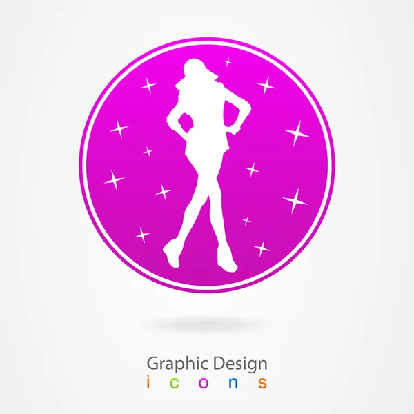 Grafisk design fashion star — Stock vektor